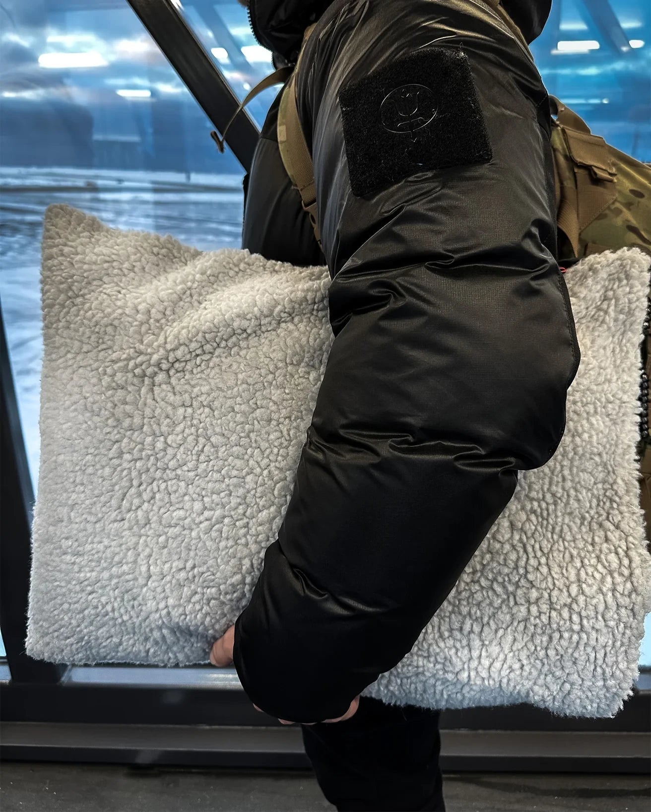dryrobe Cushion Cover - Sort/Rød