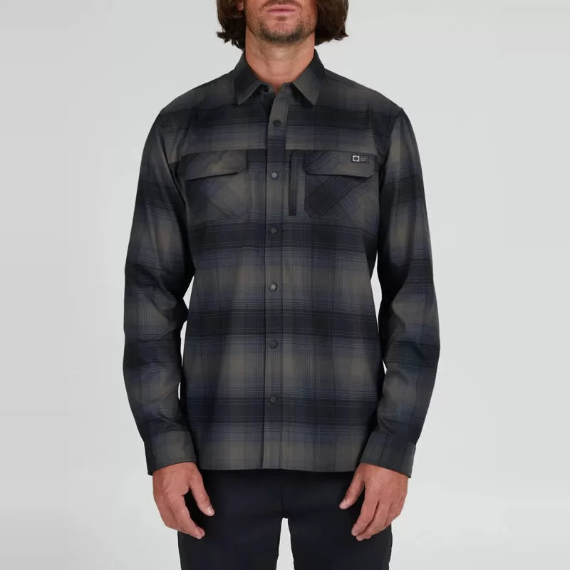 Salty Crew Fathom LS Tech Flannel Skjorte - Sort L