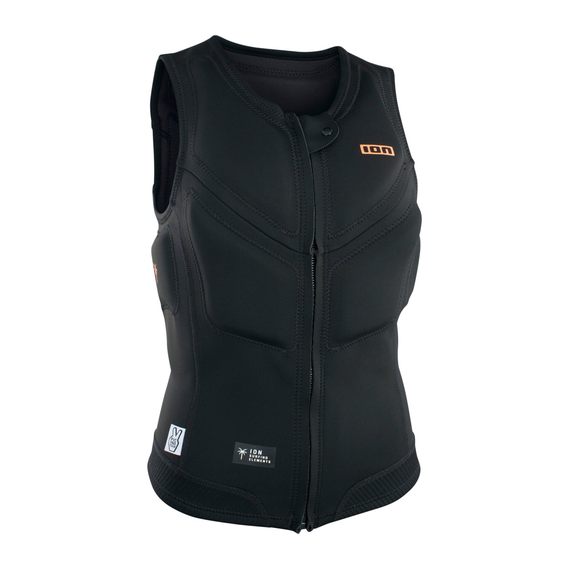 ION Ivy Front-Zip impact vest til damer - Sort