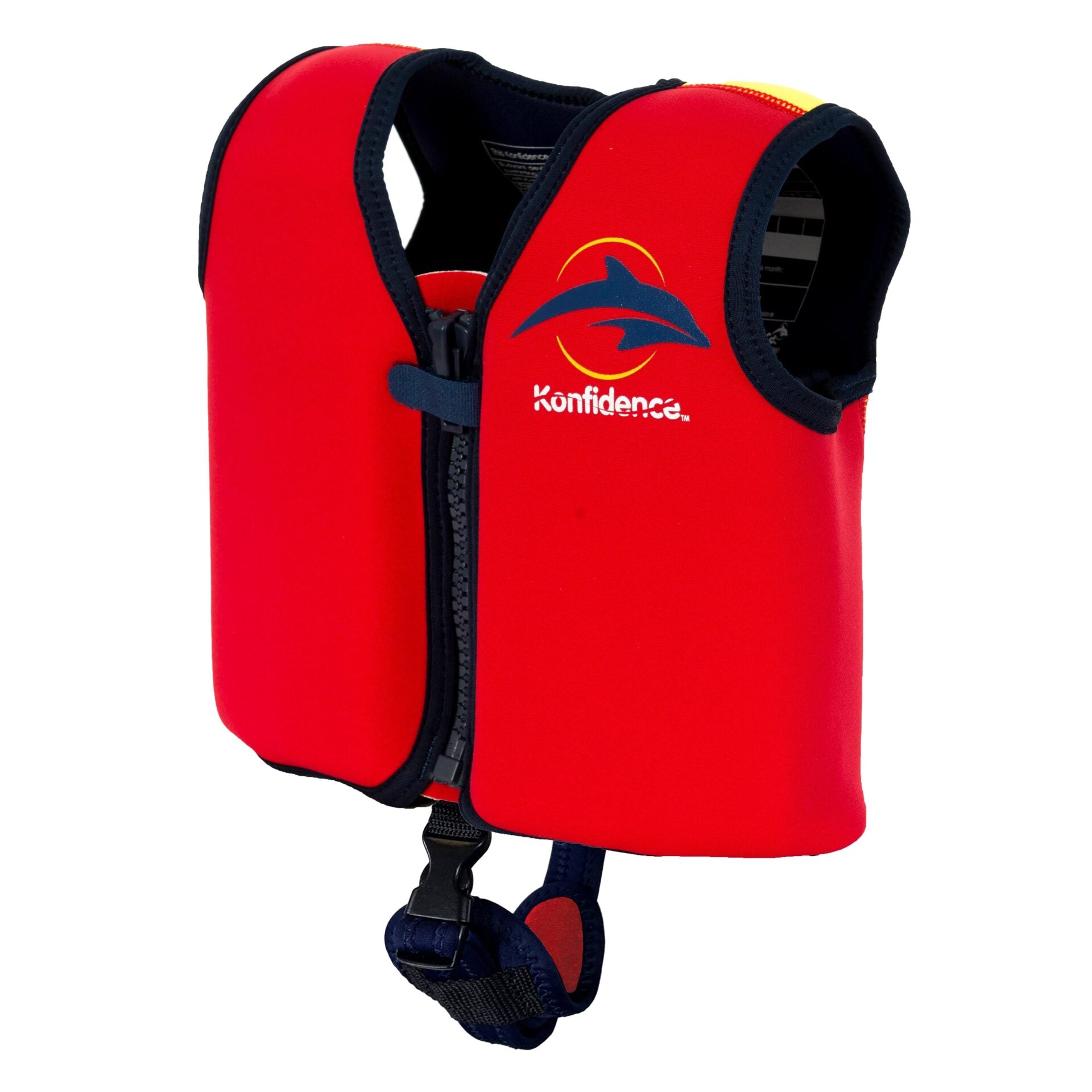 Konfidence Original svømmevest til børn - Rød Large 5-7 år (25-30 kg)