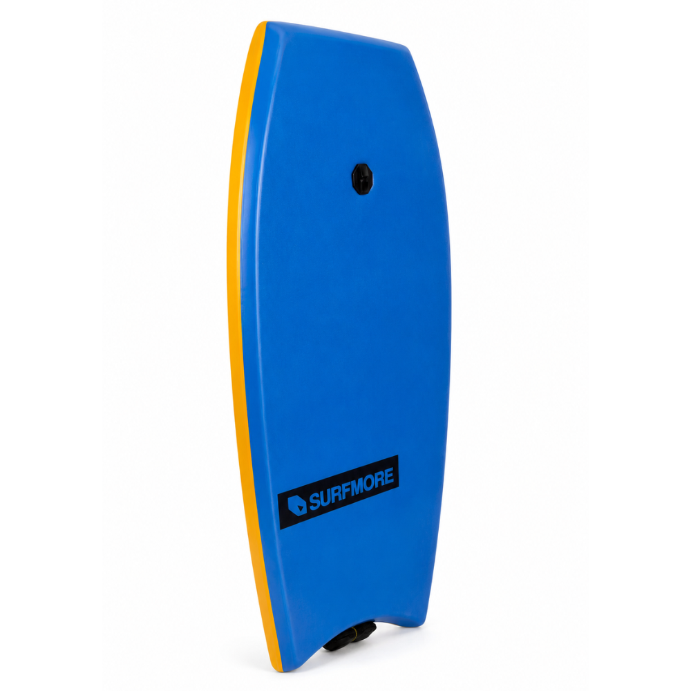 SURFMORE Ride Bodyboard 41" Inkl. Leash i blå - Fra siden